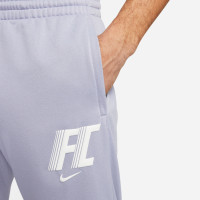 Nike F.C. Fleece Trainingspak Hooded Wit Paars