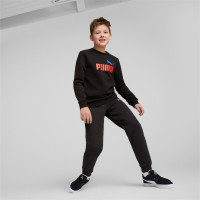 PUMA Essentials+ 2 College Big Logo Crew Sweater Trainingspak Kids Zwart Rood Blauw