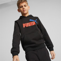 PUMA Essentials+ 2 College Big Logo Fleece Trainingspak Kids Zwart Rood Blauw