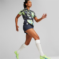 PUMA Individual Liga Trainingsbroekje Dames Donkerblauw Lichtgroen