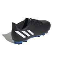 adidas Predator Edge.4 Gras / Kunstgras Voetbalschoenen (FxG) Zwart Wit Blauw