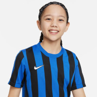 Nike Striped Division IV Voetbalshirt Kids Blauw Zwart