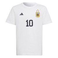 adidas Messi 10 T-shirt Kids Wit Zwart Lichtblauw