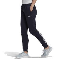 adidas Essentials French Terry Logo Trainingsbroek Dames Donkerblauw Wit