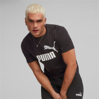 PUMA Essentials+ 2 College Logo T-Shirt Zwart Grijs Wit