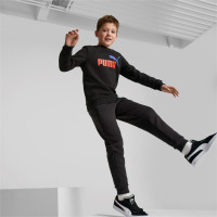 PUMA Essentials+ 2 College Logo Fleece Trainingsbroek Kids Zwart Rood Blauw