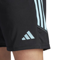 adidas Tiro 23 Club Trainingsbroekje Zwart Lichtblauw