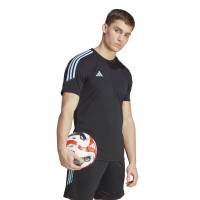 adidas Tiro 23 Club Trainingsshirt Zwart Lichtblauw