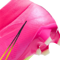 Nike Zoom Mercurial Superfly 9 Pro Gras Voetbalschoenen (FG) Felroze Geel Lichtgroen