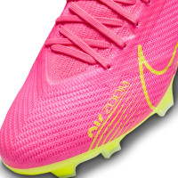Nike Zoom Mercurial Vapor 15 Pro Gras Voetbalschoenen (FG) Felroze Geel Lichtgroen