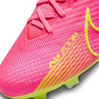 Nike Zoom Mercurial Vapor 15 Elite Gras Voetbalschoenen (FG) Felroze Geel Lichtgroen