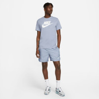 Nike Sportswear Icon Futura T-Shirt Blauwgrijs Wit