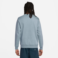 Nike Sportswear Club Fleece Crew Sweater Blauwgrijs Wit