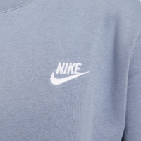 Nike Sportswear Club Fleece Crew Sweater Blauwgrijs Wit