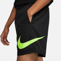 Nike Sportswear Repeat Woven Broekje Zwart Lichtgeel