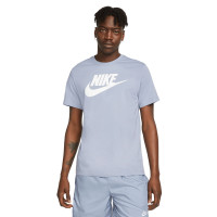 Nike Sportswear Icon Futura T-Shirt Blauwgrijs Wit
