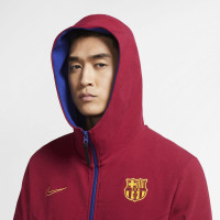 Nike FC Barcelona Tech Fleece Pack Hoodie Full Zip 2020-2021 Rood
