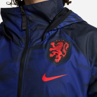 Nike Nederland Allweather Jack 2022-2024 Dames Donkerblauw Zwart Oranje
