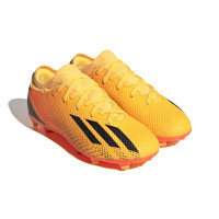 adidas X Speedportal.3 Gras Voetbalschoenen (FG) Kids Oranje Goud Zwart