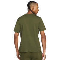 Nike Sportswear Club T-Shirt Olijfgroen Wit