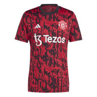 adidas Manchester United Pre-Match Trainingsshirt 2023-2024 Rood Zwart