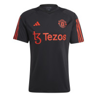 adidas Manchester United Trainingsshirt 2023-2024 Zwart Rood Lichtgroen