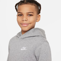 Nike Sportswear Club Hoodie Kids Grijs Wit