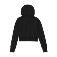 Nike Sportswear Club Crop Hoodie Kids Meisjes Zwart Wit