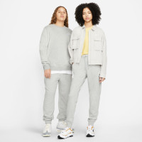 Nike Sportswear Club Fleece Joggingbroek Mid-Rise Dames Grijs Wit