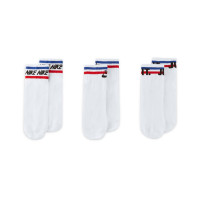 Nike Sportswear Everyday Essential Korte Sportsokken 3-Pack Wit Zwart Blauw Rood