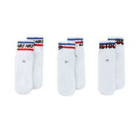Nike Sportswear Everyday Essential Korte Sportsokken 3-Pack Wit Zwart Blauw Rood