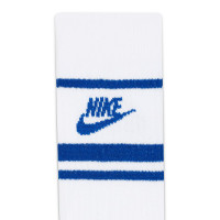 Nike Sportswear Everyday Essential Sportsokken 3-Pack Wit Blauw