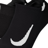 Nike Multiplier No-Show Enkelsokken 2-Pack Zwart Wit