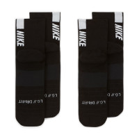 Nike Multiplier Korte Sportsokken 2-Pack Zwart Wit