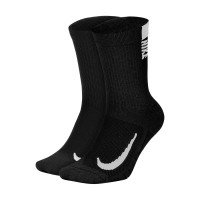 Nike Multiplier Sportsokken 2-Pack Zwart Wit