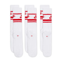 Nike Sportswear Everyday Essential Sports Socks 3-Pack White Red