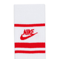 Nike Sportswear Everyday Essential Sports Socks 3-Pack White Red