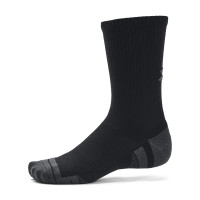 Under Armour Performance Tech Crew 3-Pack Sports Socks Black Grey