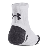Under Armour Performance Tech 3-Pack Korte Sportsokken Wit Grijs