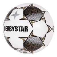 Derbystar Classic TT II Football 8 x 1 Panels Size 5 White Gold Black