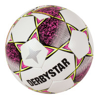 Derbystar Classic TT Energy II Voetbal 4 x 3 Vlakken Maat 5 Wit Roze Geel