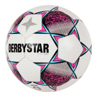 Derbystar Classic TT Energy II Voetbal 8 x 1 Vlakken Maat 5 Wit Roze Lichtblauw