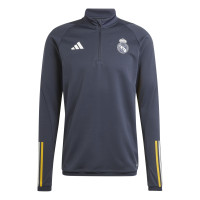 adidas Real Madrid Trainingstrui 1/4-Zip 2023-2024 Donkerblauw Wit Goud