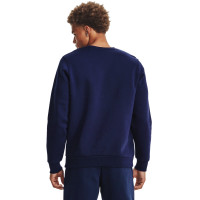 Under Armour Essential Fleece Crew Sweater Donkerblauw Wit