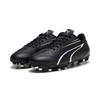 PUMA Vitoria Grass/Artificial Grass Football Shoes (MG) Kids Black White