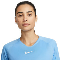 Nike Dri-Fit Park Ondershirt Lange Mouwen Dames Lichtblauw Wit