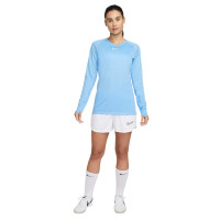 Nike Dri-Fit Park Ondershirt Lange Mouwen Dames Lichtblauw Wit