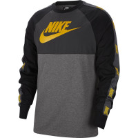 Nike NSW CE Sweater Grijs Zwart Geel