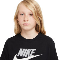 Nike Sportswear Logo T-Shirt Kids Zwart Grijs Wit