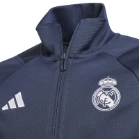 adidas Real Madrid Trainingspak Full-Zip 2023-2024 Kids Donkerblauw Wit Goud